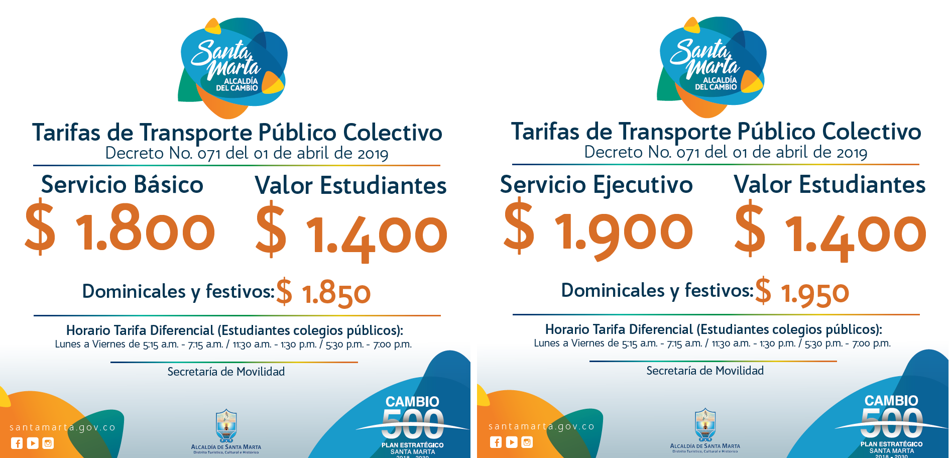 Luego de dos años, Distrito y transportadores ajustan tarifa del transporte público de pasajeros Luego de dos años, Distrito y transportadores ajustan tarifa del transporte público de pasajeros