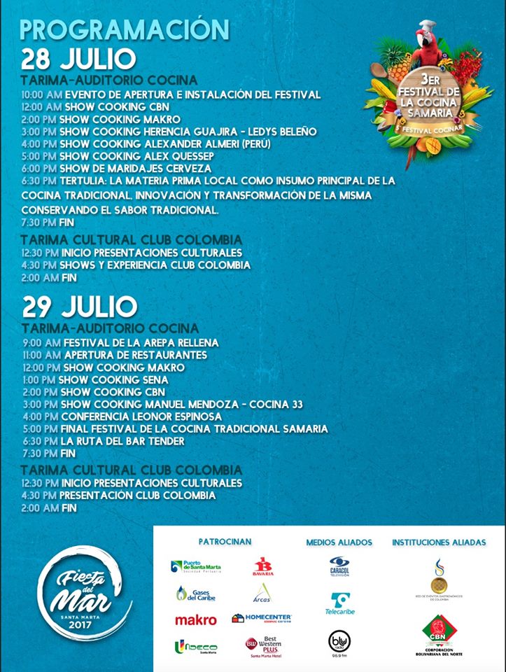 Actividades del Festival de Cocina Tradicional Samaria