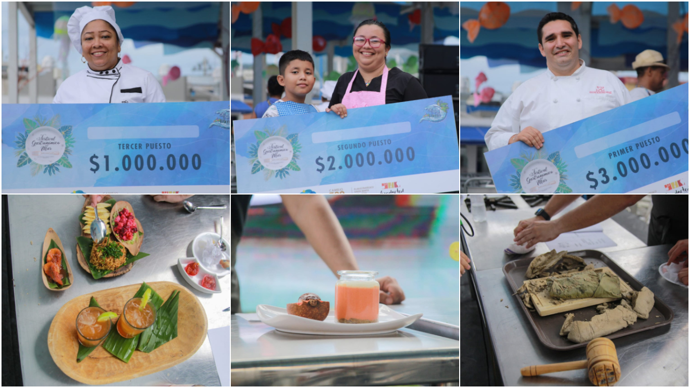 Tres platos típicos los ganadores del Festival Gastronómico del Mar  