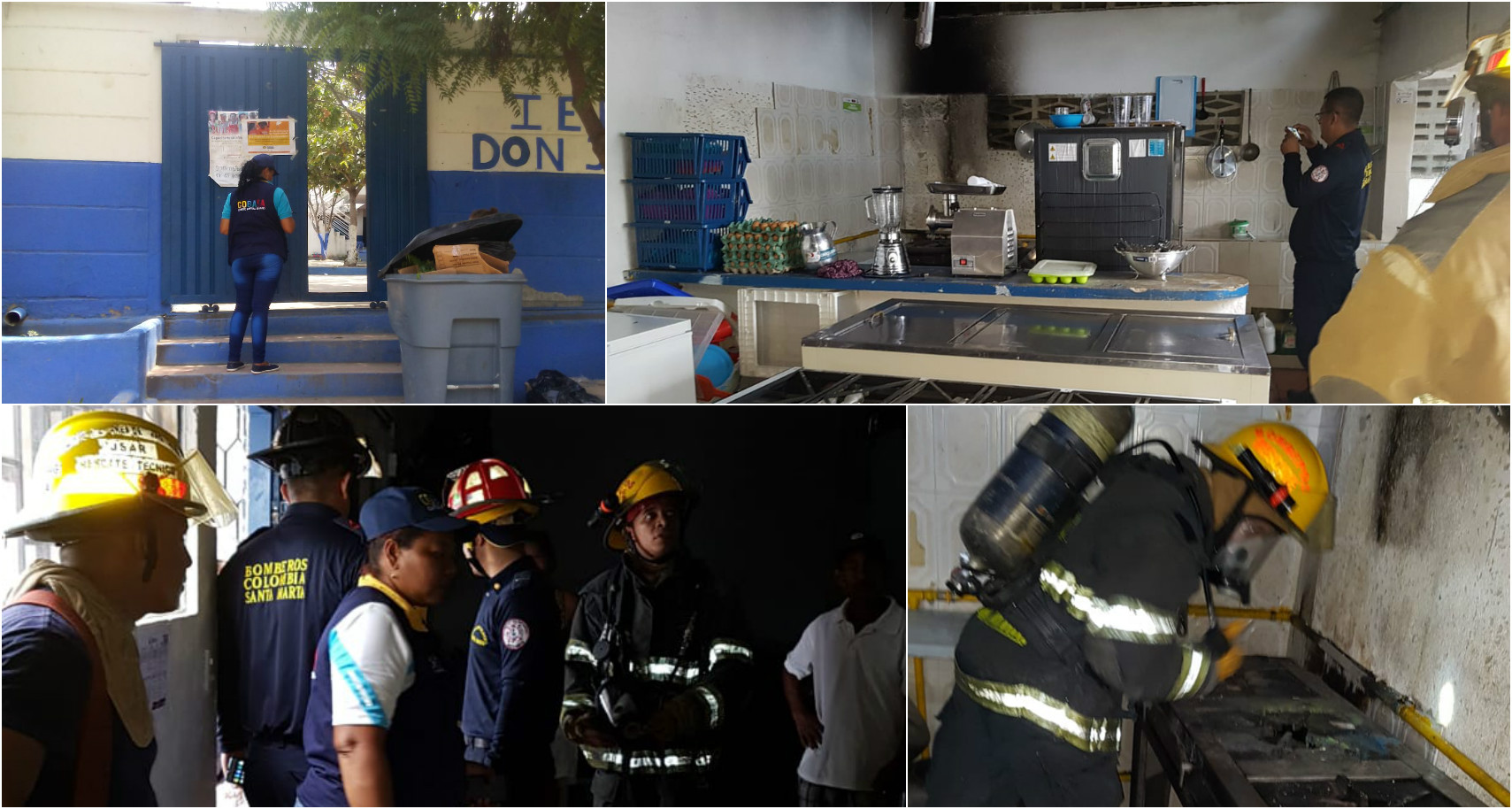 130 niños fueron evacuados por conflagración en cocina del I.E.D  Don Jaca