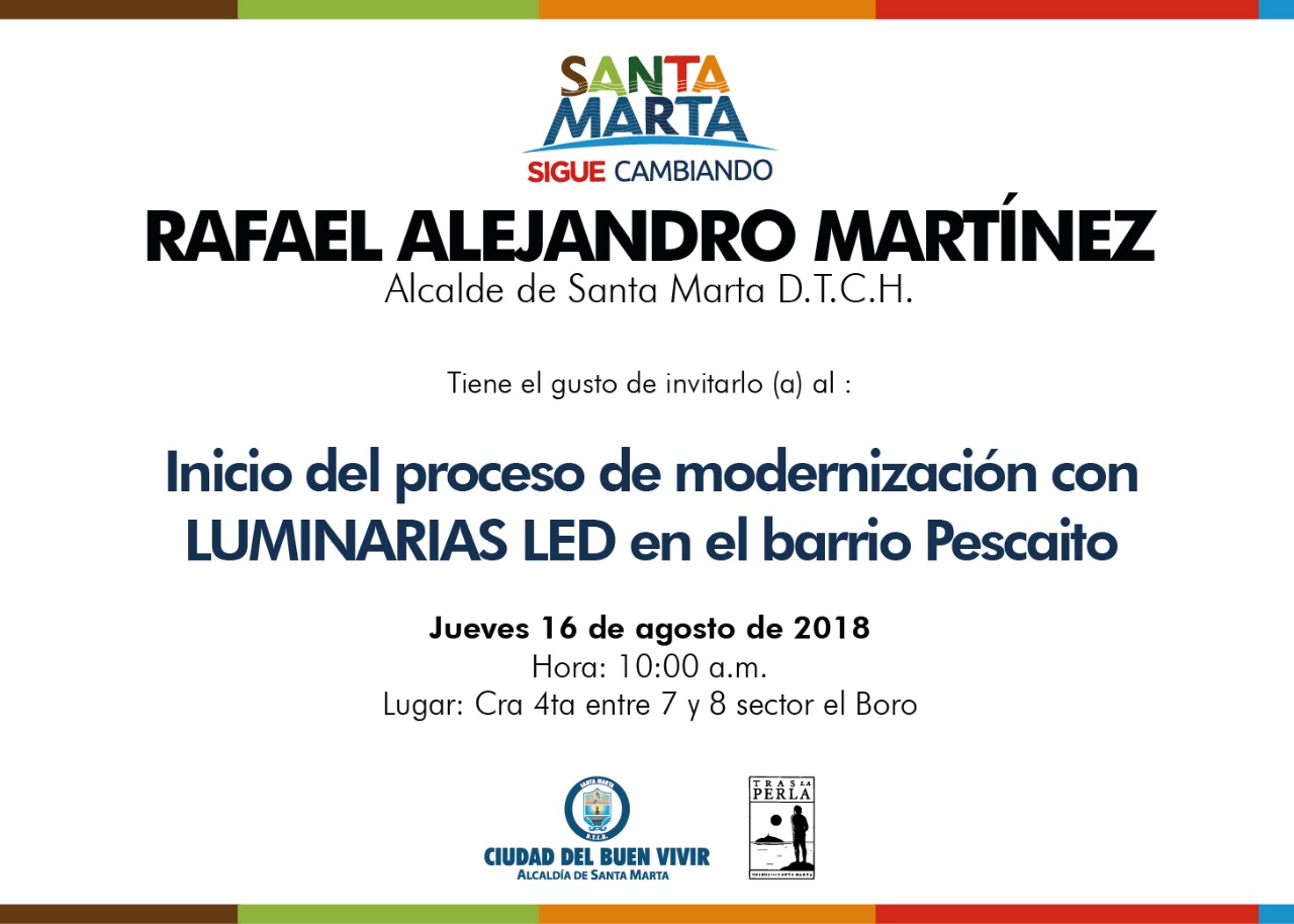 Distrito socializará proceso  de modernización con  luminarias Led en Pescaito