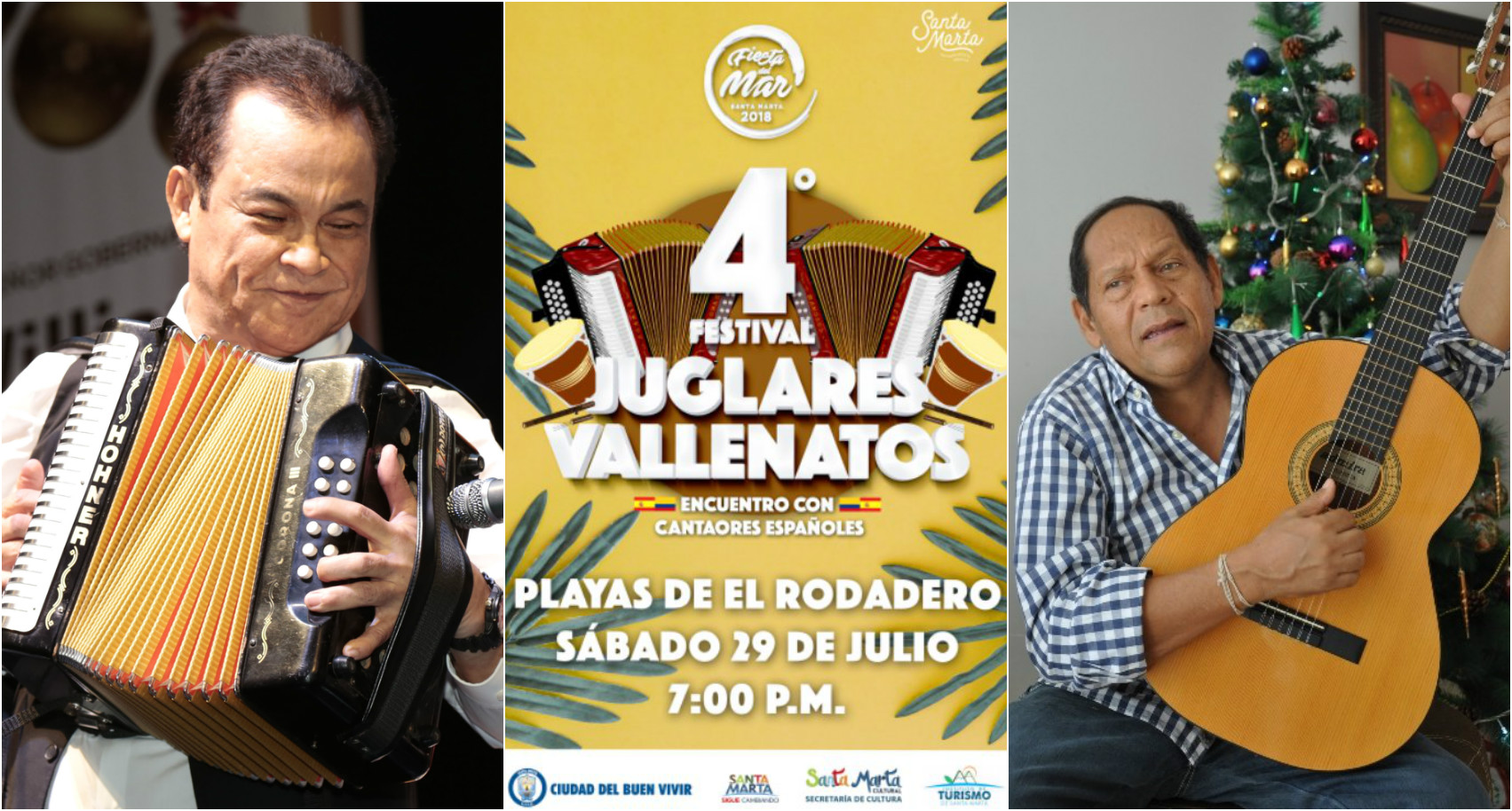 Alfredo Gutiérrez, Carlos Huertas y Rosendo Romero estarán en el Festival de Juglares Vallenatos