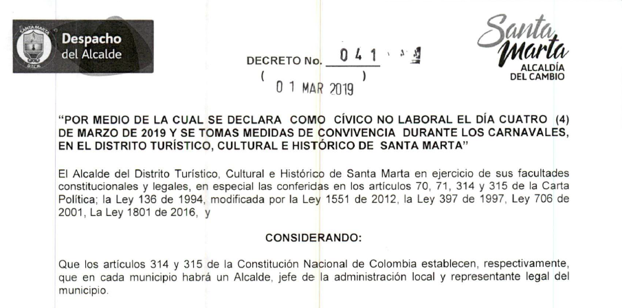 El lunes de Carnaval será Día Cívico en el Distrito El lunes de Carnaval será Día Cívico en el Distrito