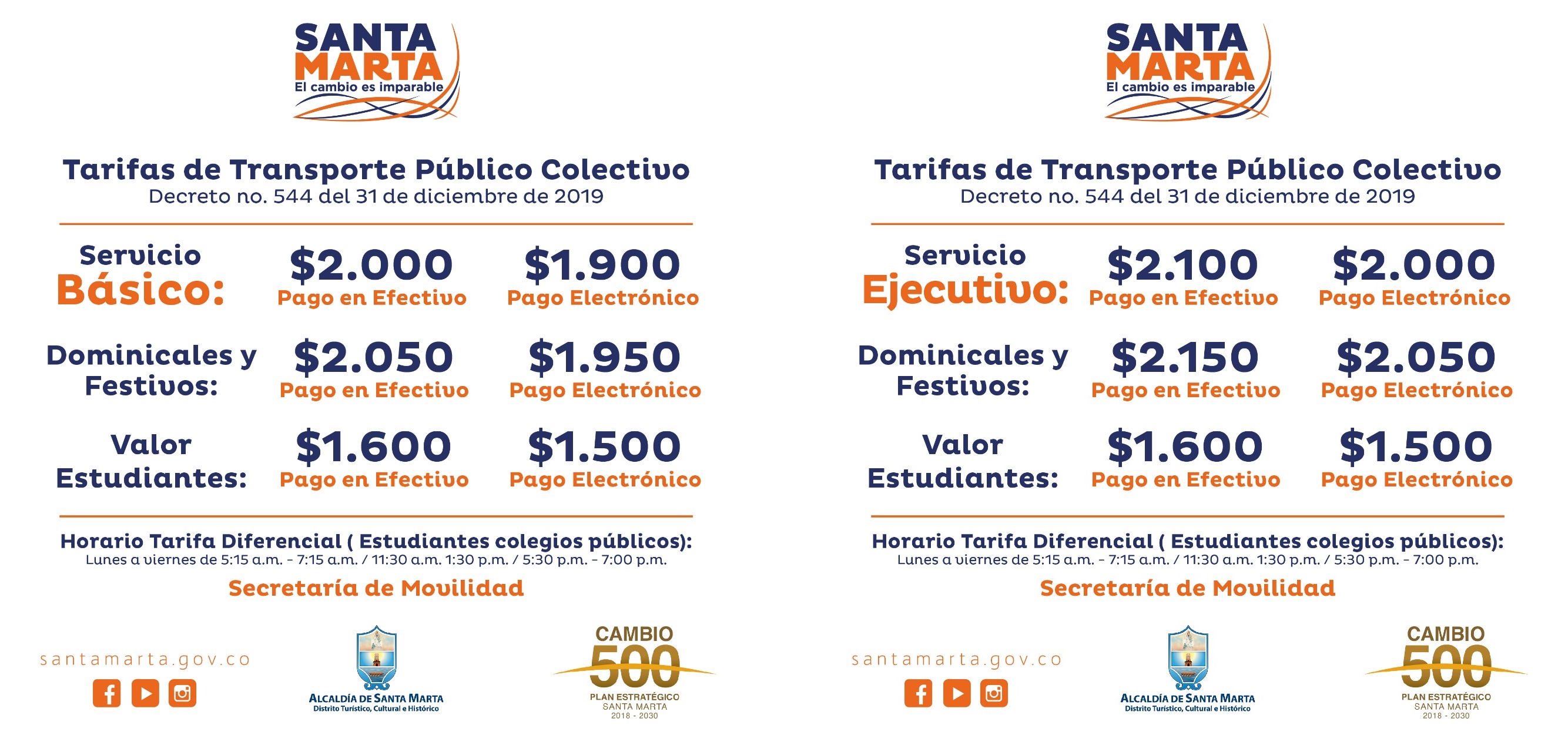 Distrito y transportadores ajustan tarifa del transporte público de pasajeros