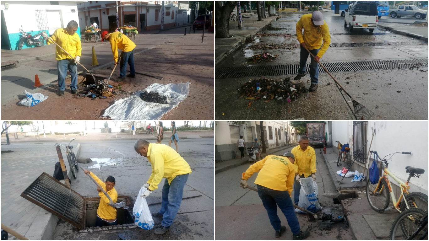 Essmar realiza limpieza de rejillas por temporada de lluvias 