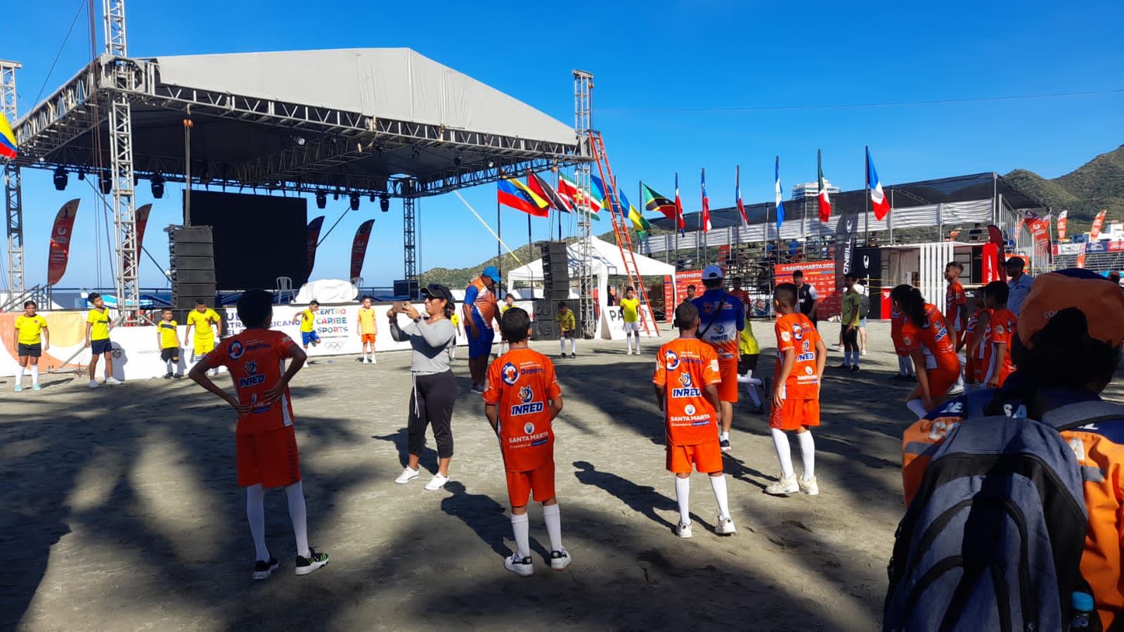 Con actividades físico-recreativas Inred dijo presente en los Primeros Juegos Centroamericanos y del Caribe Mar y Playa