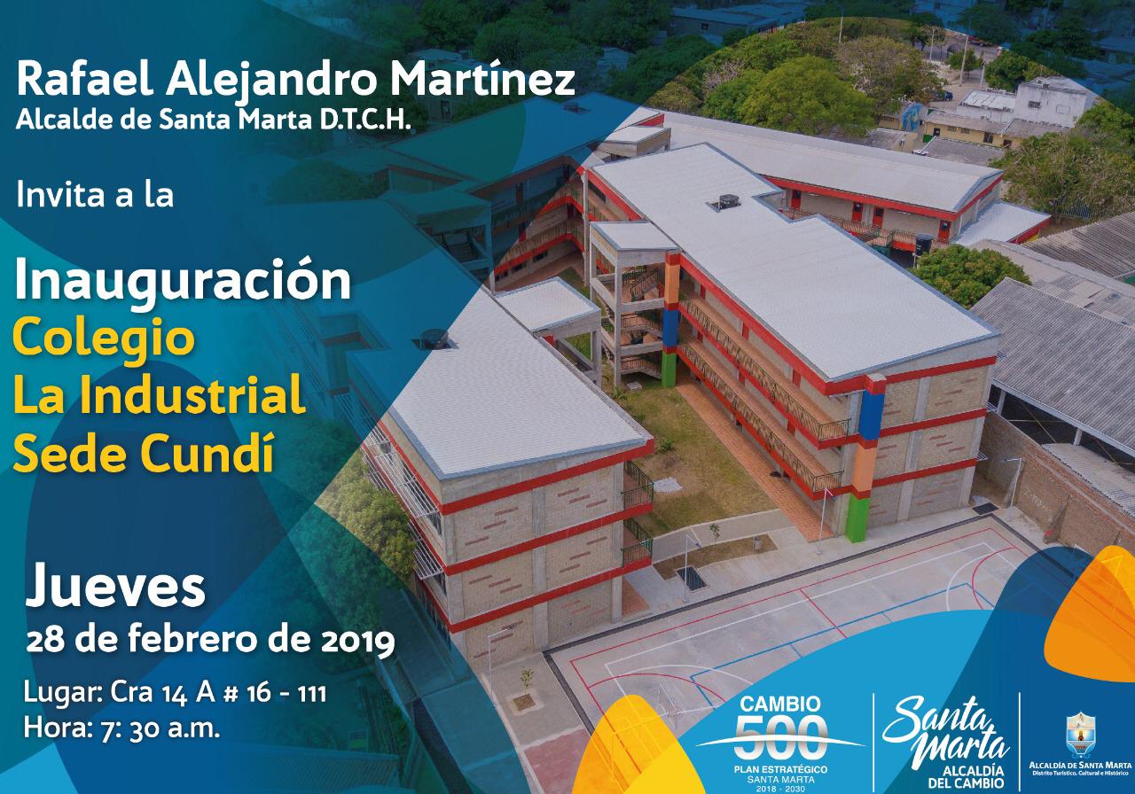 Alcaldía entrega nueva y moderna sede de la IED La Industrial