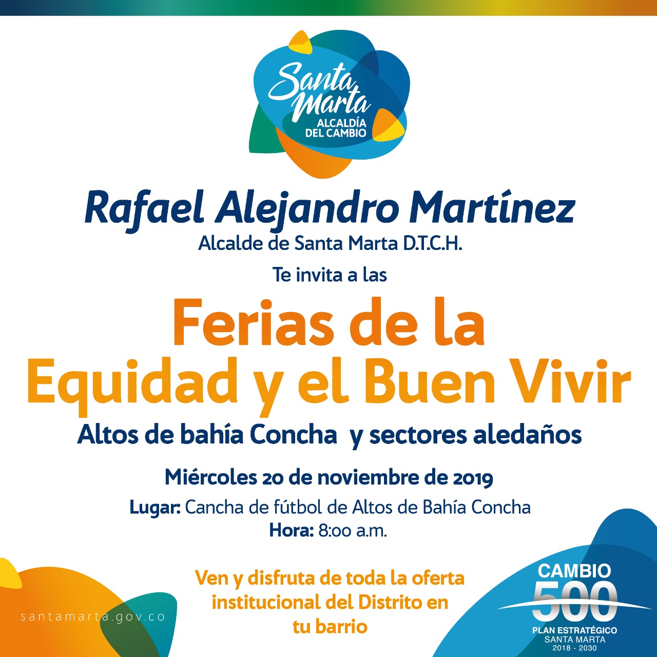 Altos de Bahía Concha recibirá ‘Feria de la Equidad y el Buen Vivir’ de la Alcaldía del Cambio Altos de Bahía Concha recibirá ‘Feria de la Equidad y el Buen Vivir’ de la Alcaldía del Cambio