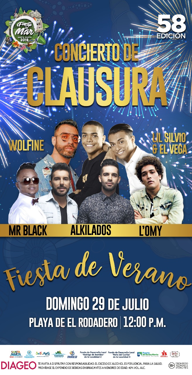 Constelación de estrellas en el concierto de clausura de la Fiesta del Mar 2018