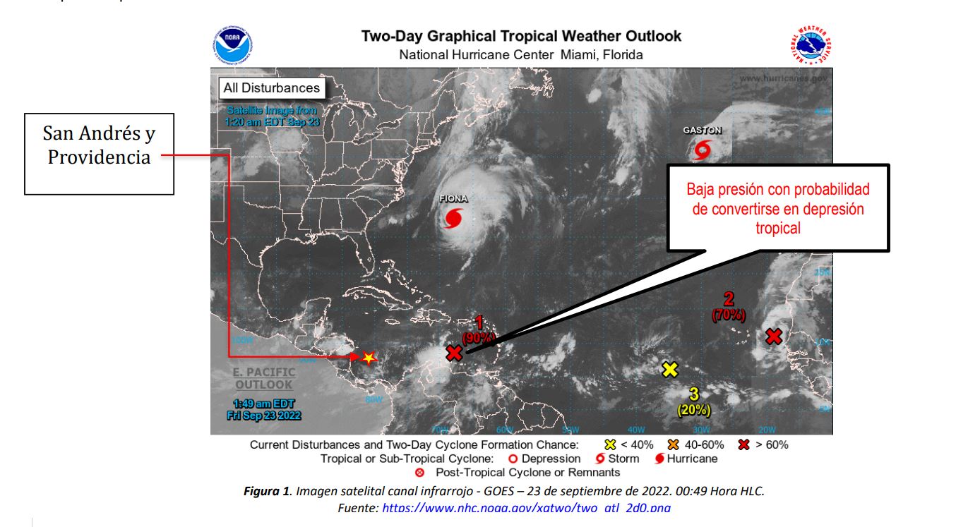 Ogricc anuncia fuertes lluvias y ráfagas de viento por tránsito de sistema de baja presión sobre el mar Caribe