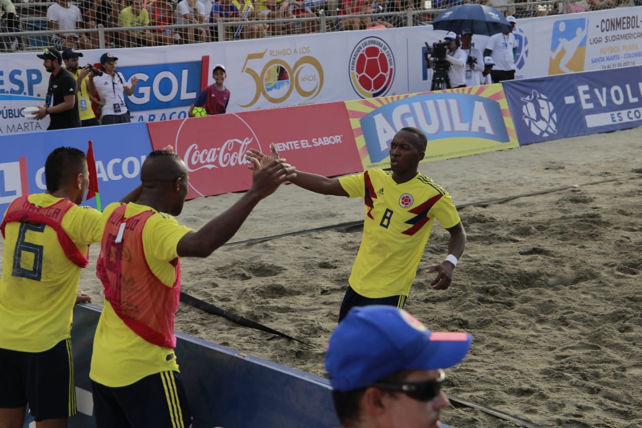 Cumplida 2da fecha del Sudamericano de Fútbol Playa en Santa Marta: Colombia enderezó el camino