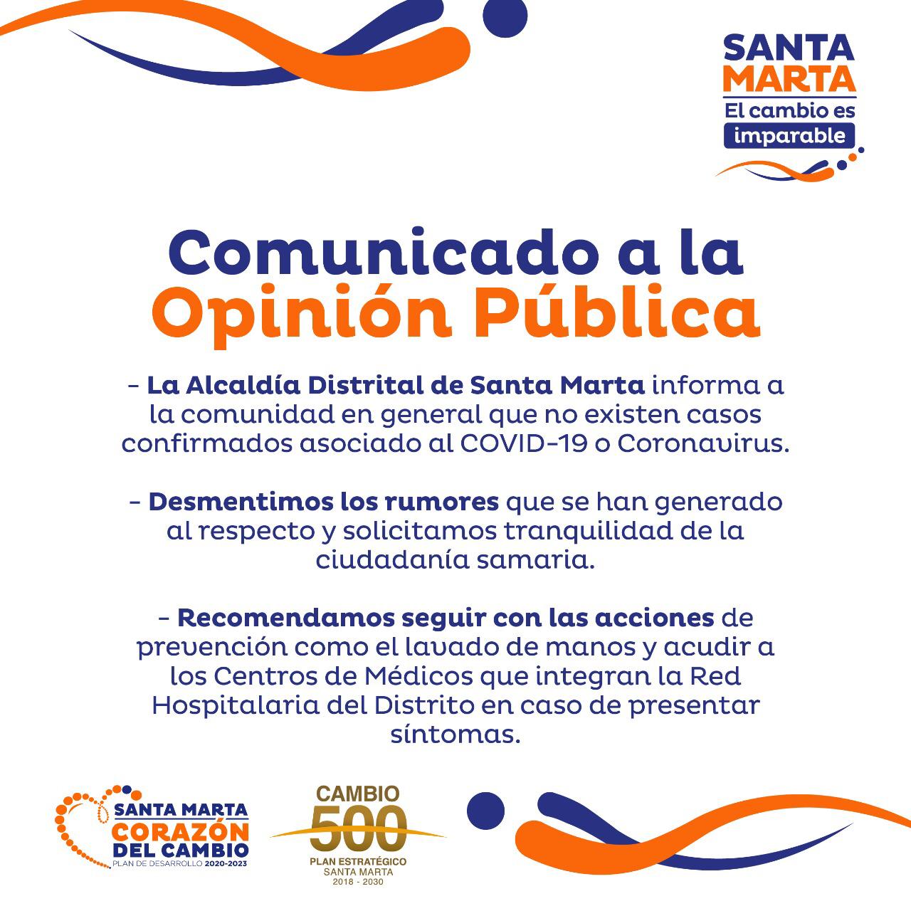 Distrito entrega parte de tranquilidad ante información no oficial sobre Covid-19 que circula en las redes sociales Distrito entrega parte de tranquilidad ante información no oficial sobre Covid-19 que circula en las redes sociales