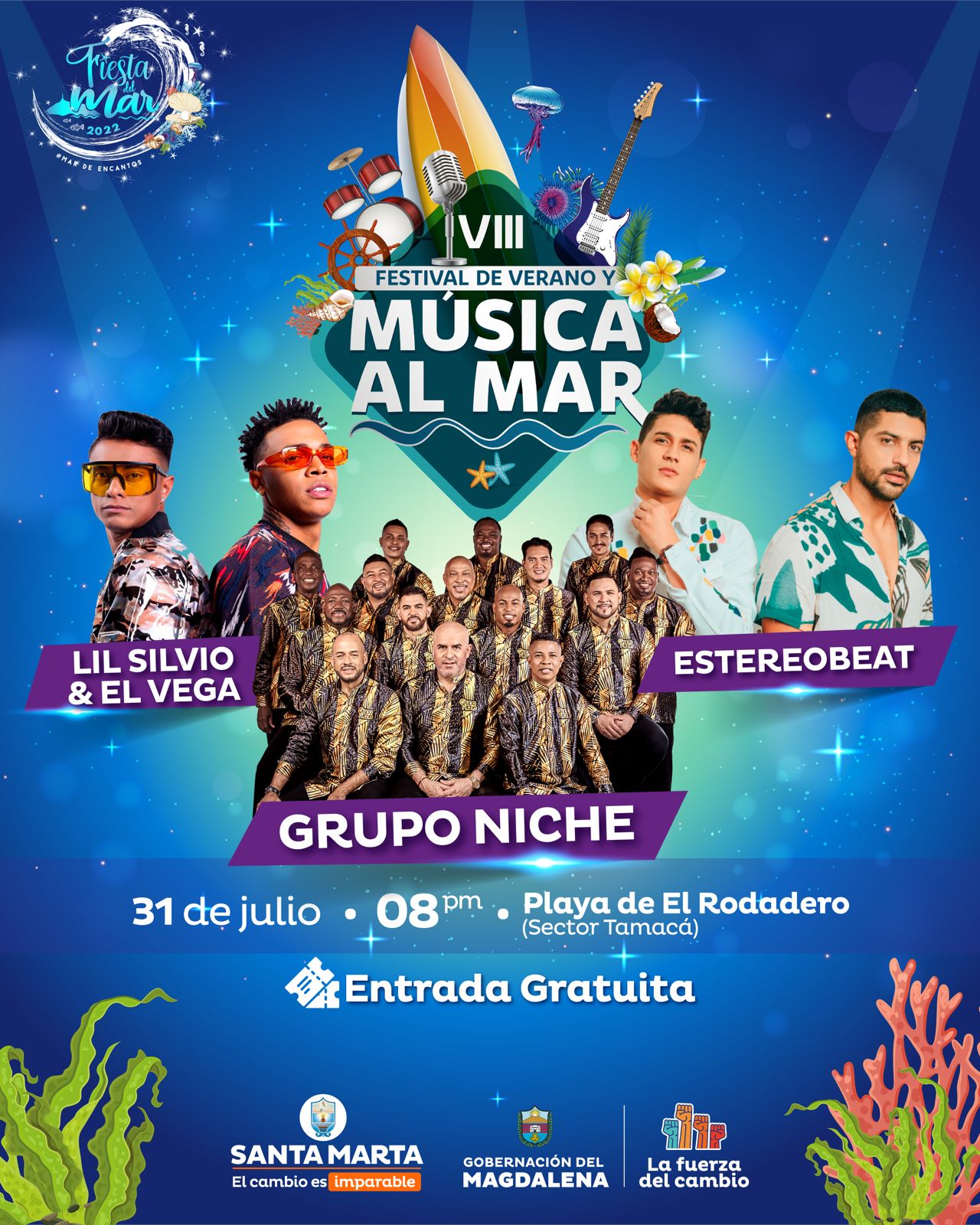 Gran concierto de cierre de Fiesta del Mar será con Lil Silvio y El