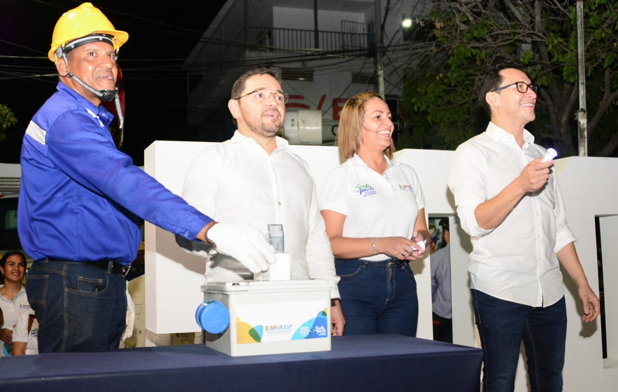 María Eugenia es el primer barrio de Santa Marta en tener el 100% de su alumbrado con luminarias LED