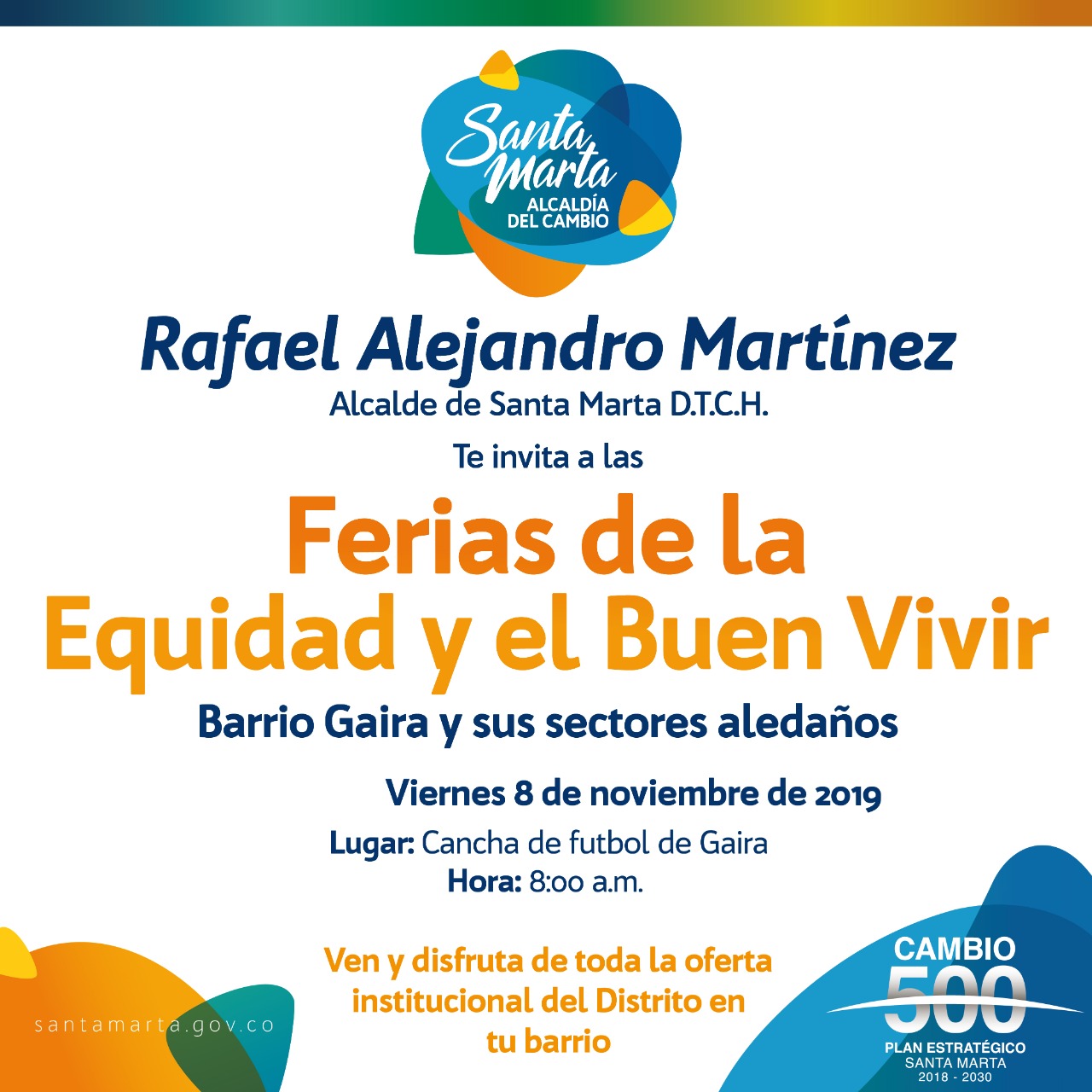 ‘Gaira’ recibirá Feria de la ‘Equidad y el Buen  Vivir’ de la Alcaldía