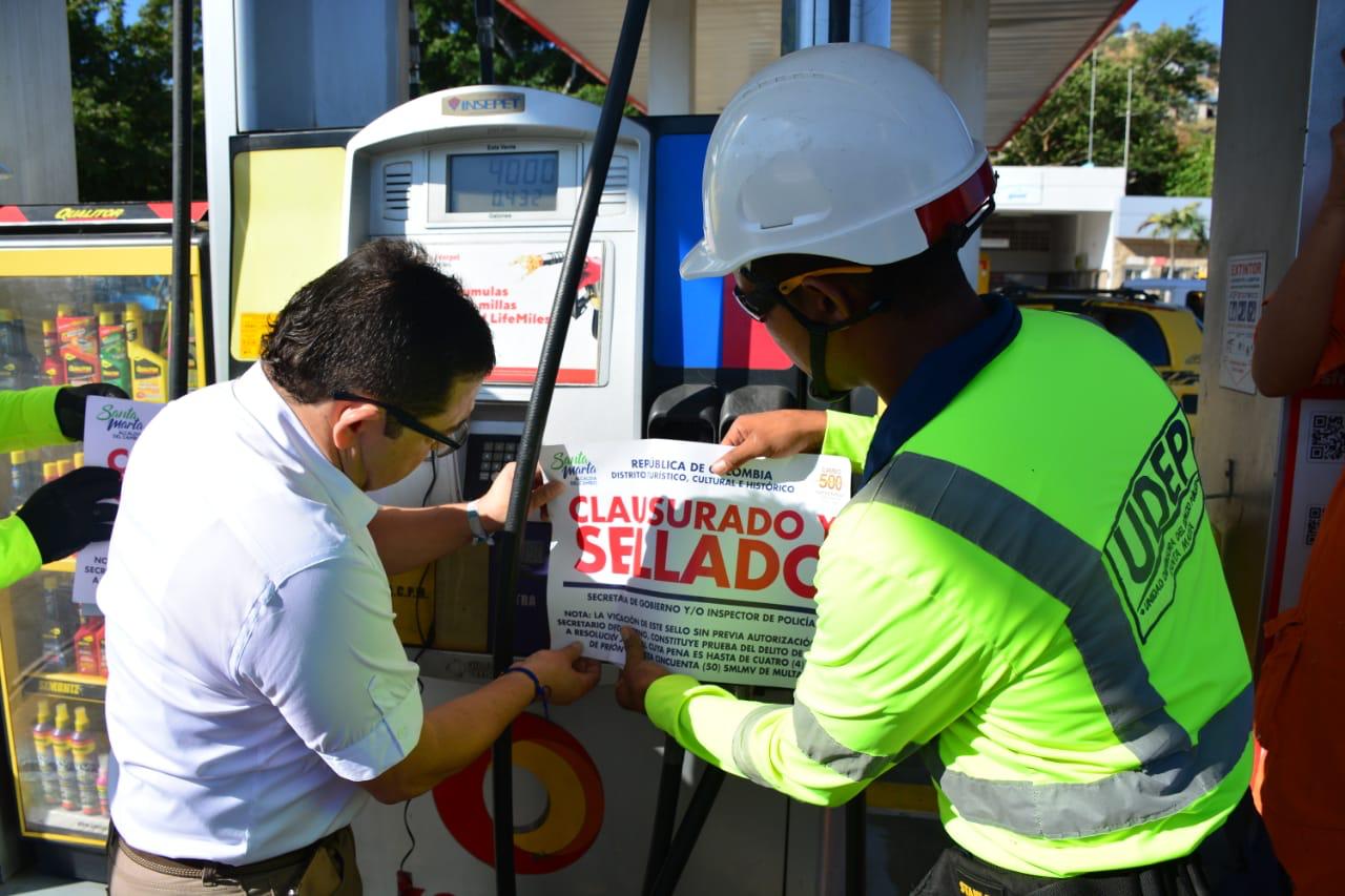 Alcaldía  del Cambio realizó controles a surtidores de estaciones de gasolina