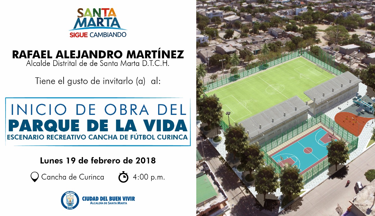 Invitación construcción del Parque de Vida en Curinca