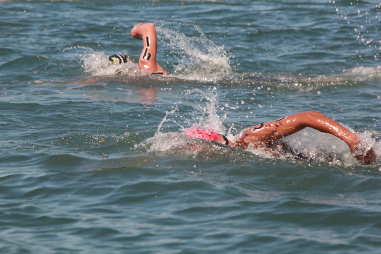 Colombianos y mexicanos lideran la tabla de posiciones en natación de aguas abiertas