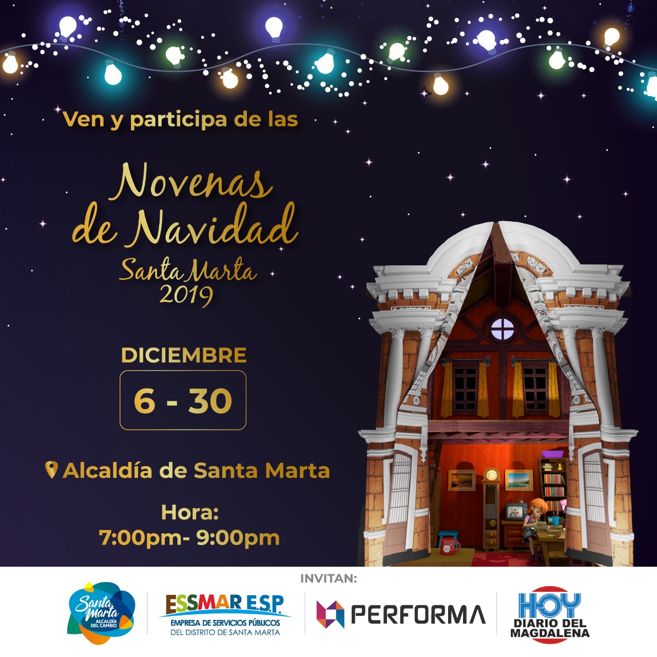 Inician las Novenas Navideñas con Video Mapping en el Distrito