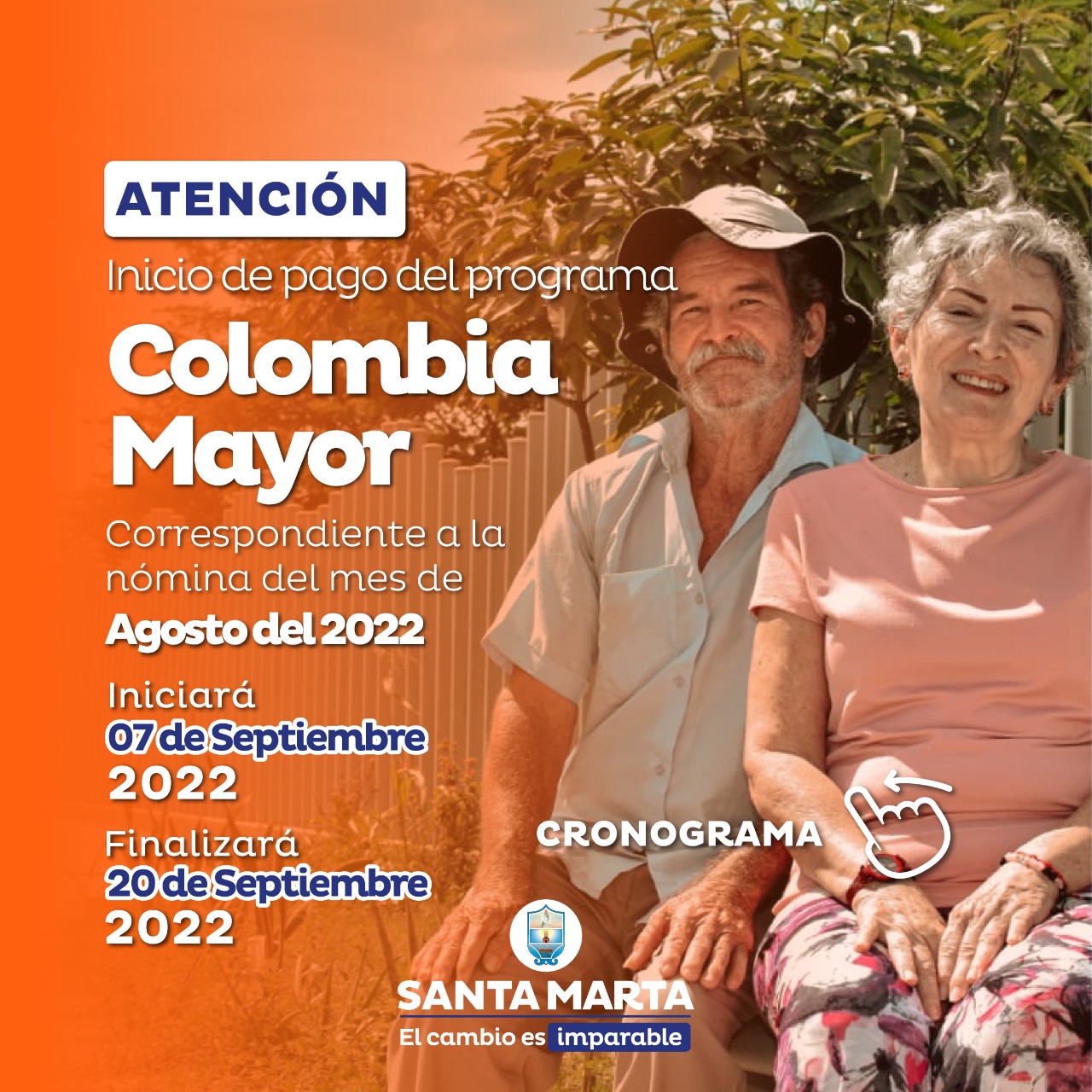 Inicia octava fase de entrega de subsidios a beneficiarios de Colombia Mayor