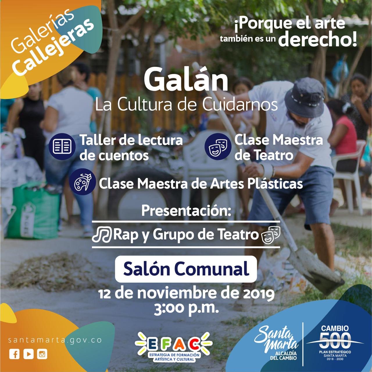 Galería Callejera de la EFAC, regresa al barrio Galán 