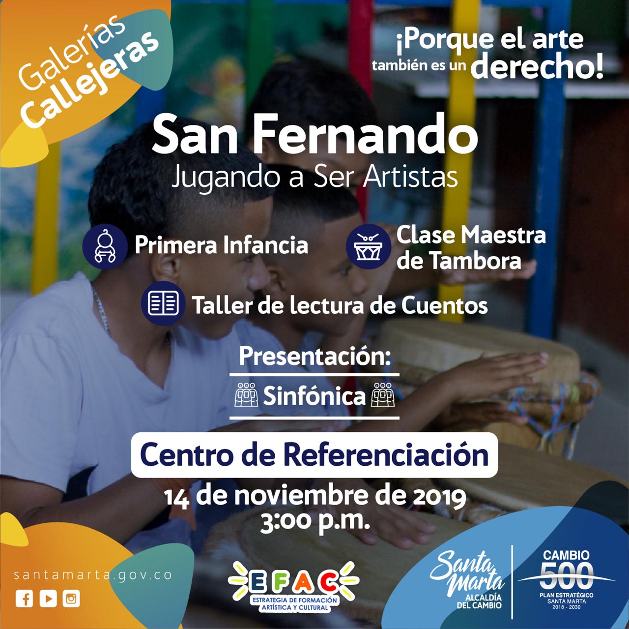 Galerías Callejeras llegan al barrio San Fernando Galerías Callejeras llegan al barrio San Fernando