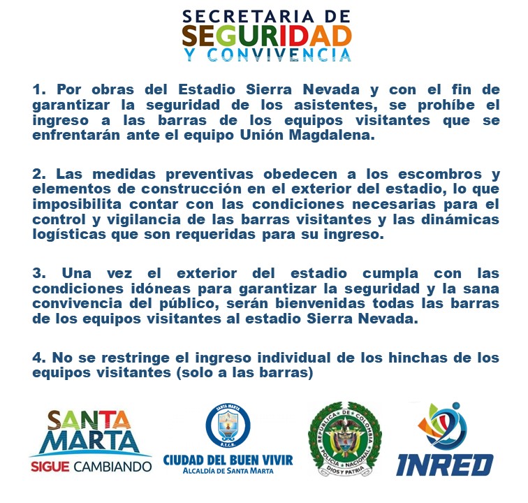 Prohibición de barras visitantes al estadio Sierra Nevada