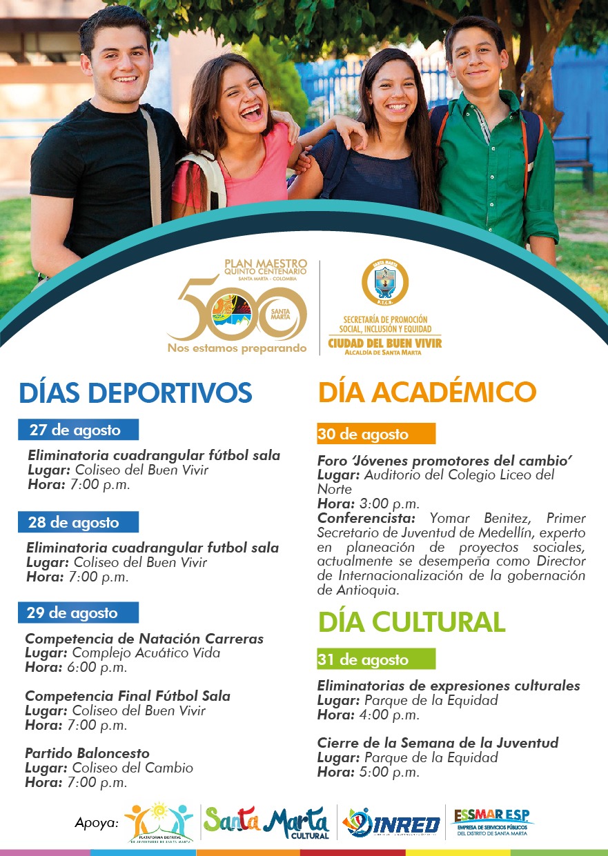 Inred apoya programación deportiva en Semana de la Juventud Distrital Inred apoya programación deportiva en Semana de la Juventud Distrital