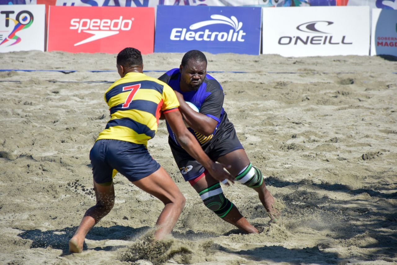 Emocionante arranque del rugby playa en los I Juegos Centroamericanos y del Caribe Mar y Playa