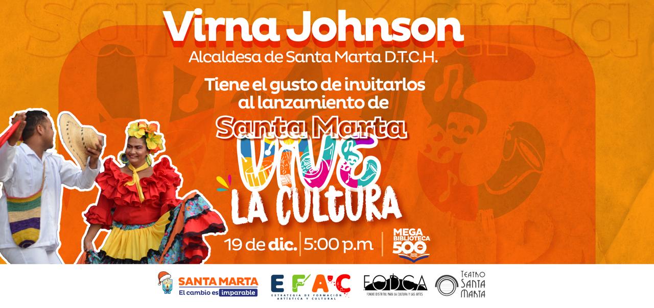 Alcaldesa Virna Johnson lanzará el programa ´Santa Marta Vive la Cultura´