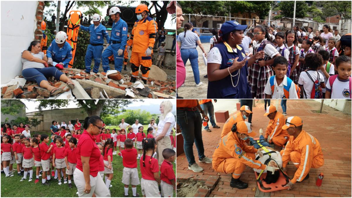 Masiva participación en el 'Octavo Simulacro Nacional de Respuesta a Emergencia’ en Santa Marta