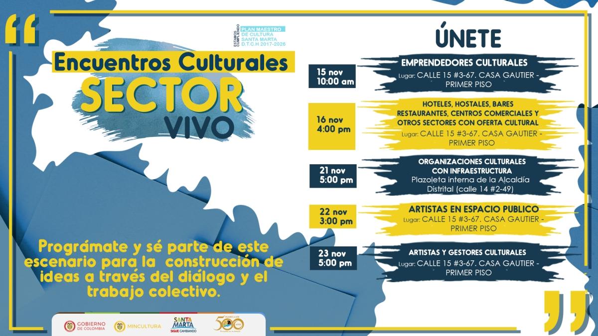 Esta semana continúan los Encuentros Culturales “Sectores Vivos”