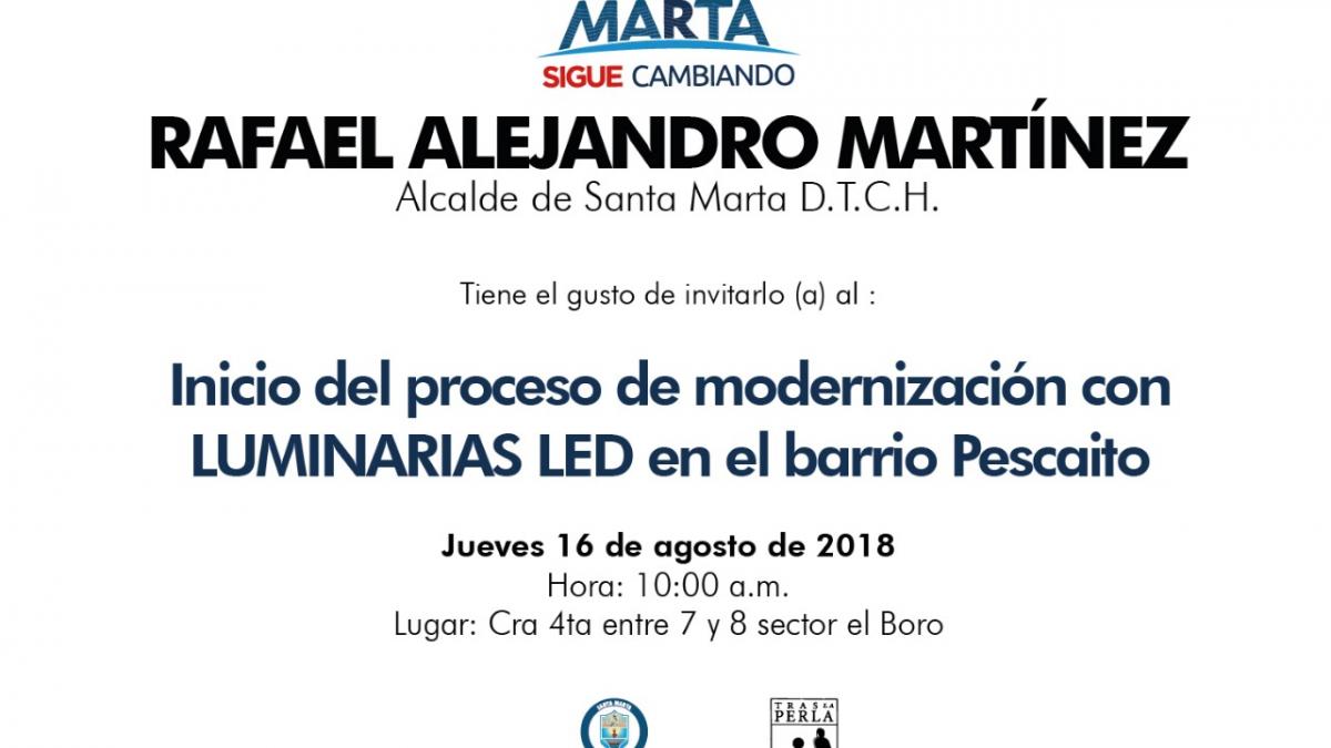 Distrito socializará proceso  de modernización con  luminarias Led en Pescaito