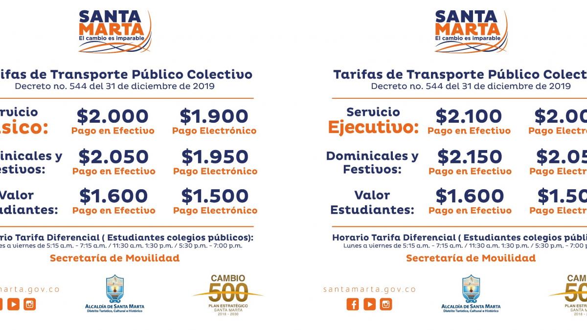 Distrito y transportadores ajustan tarifa del transporte público de pasajeros