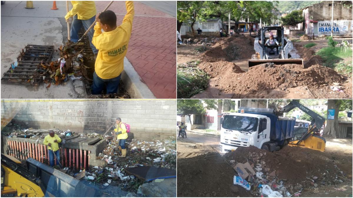 Essmar realiza limpieza de rejillas y retiro de sedimento en puntos críticos de la ciudad