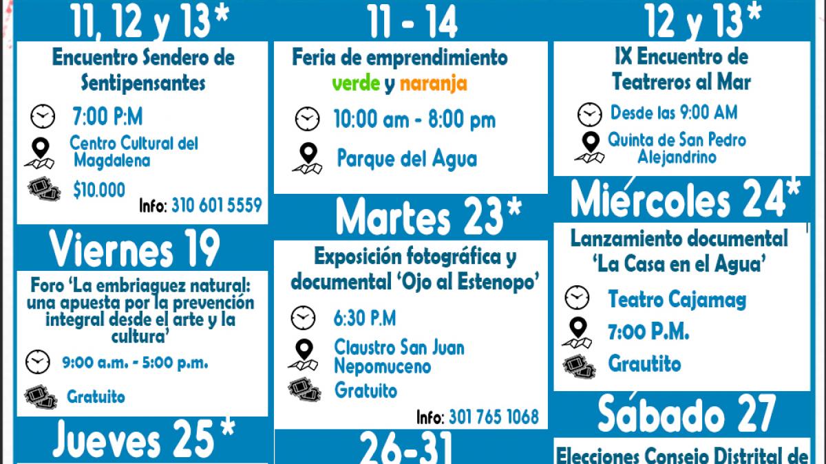 Lectura, cine y emprendimiento componen la Agenda Cultural  Distrital de octubre