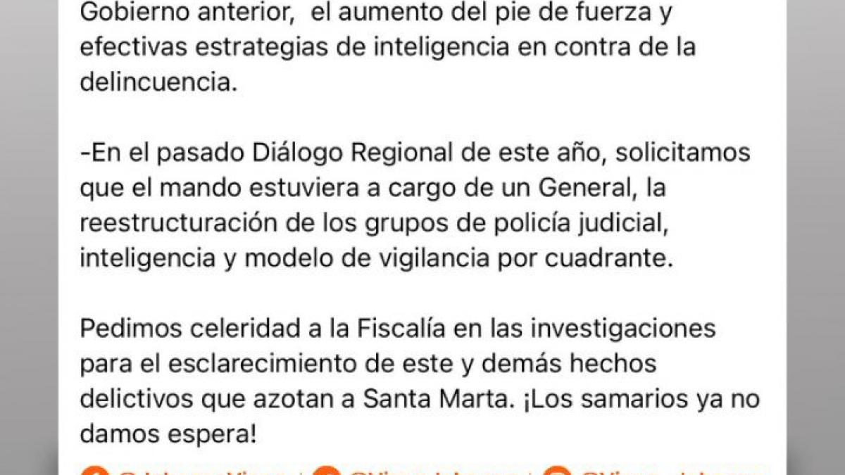 Alcaldesa rechaza crimen contra Leonardo Restrepo, esposo de concejala y pide al Gobierno Nacional lucha frontal contra la delincuencia en el Distrito