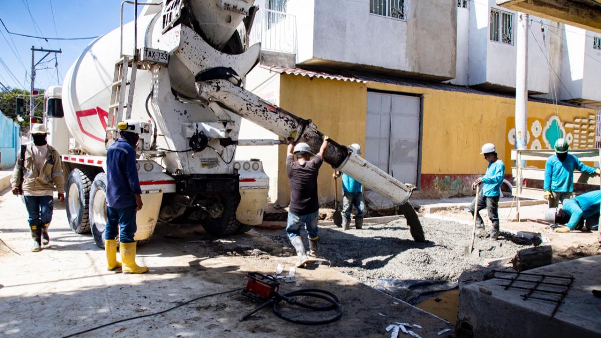 Obra de la calle 14 de Gaira se encuentra en su recta final