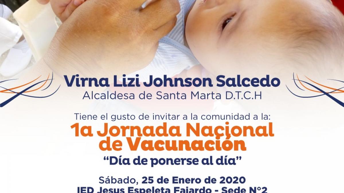 Distrito convoca a los samarios a participar de la primera gran Jornada de Vacunación