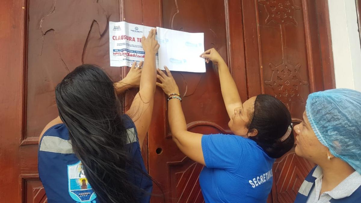 Medida de cierre temporal a restaurante por incumplimiento de normatividad sanitaria