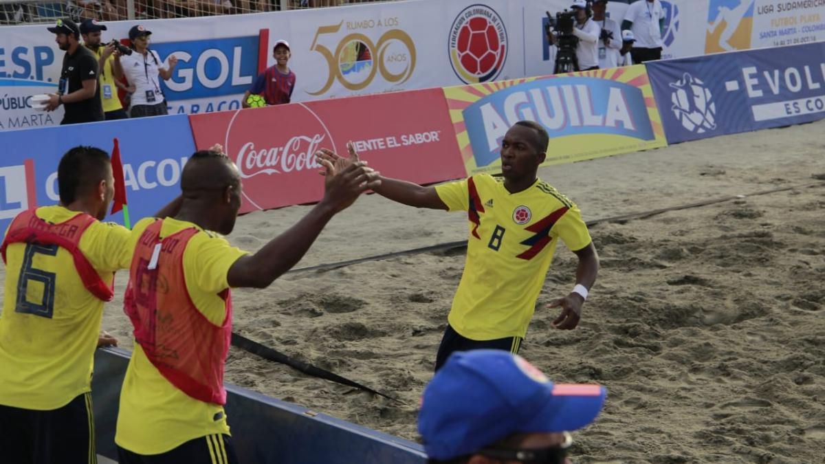 Cumplida 2da fecha del Sudamericano de Fútbol Playa en Santa Marta: Colombia enderezó el camino