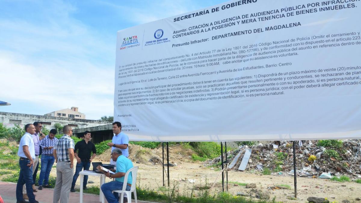 Distrito ordena a Gobernación cerramiento del lote del Parque Taykú