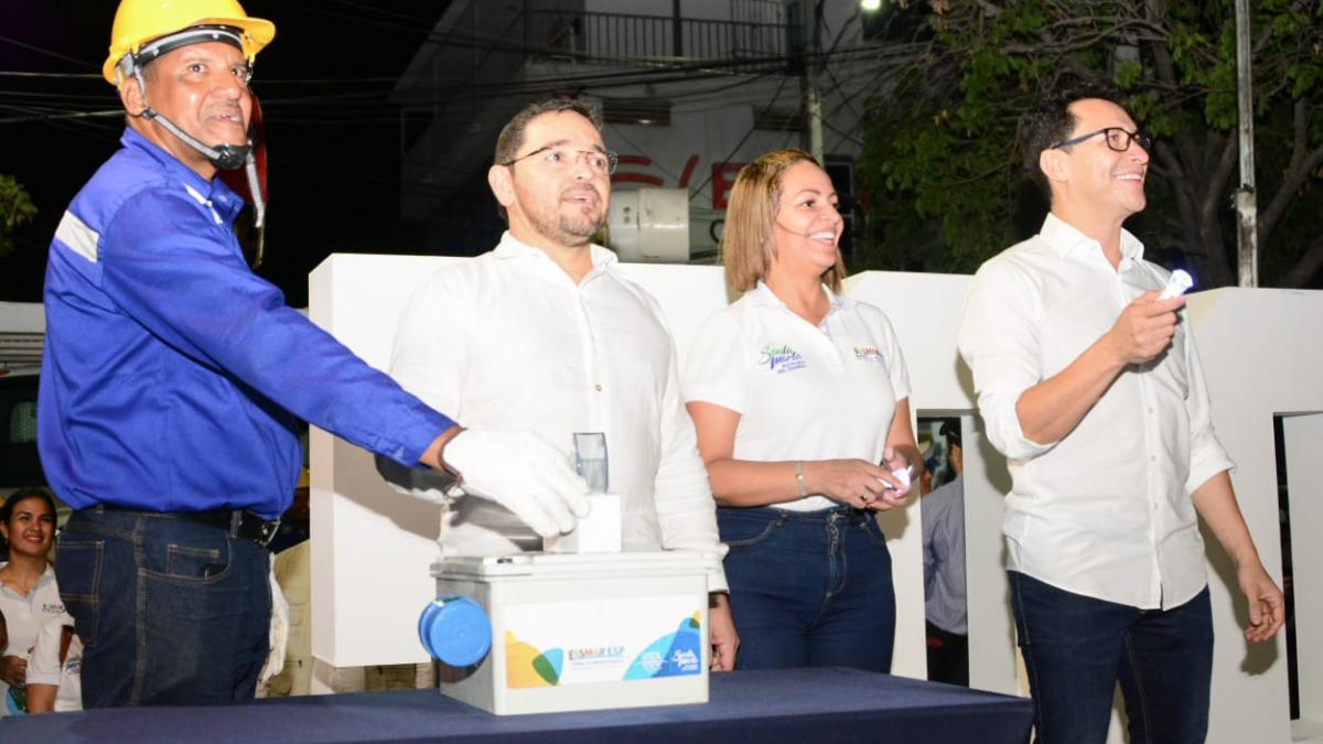 María Eugenia es el primer barrio de Santa Marta en tener el 100% de su alumbrado con luminarias LED