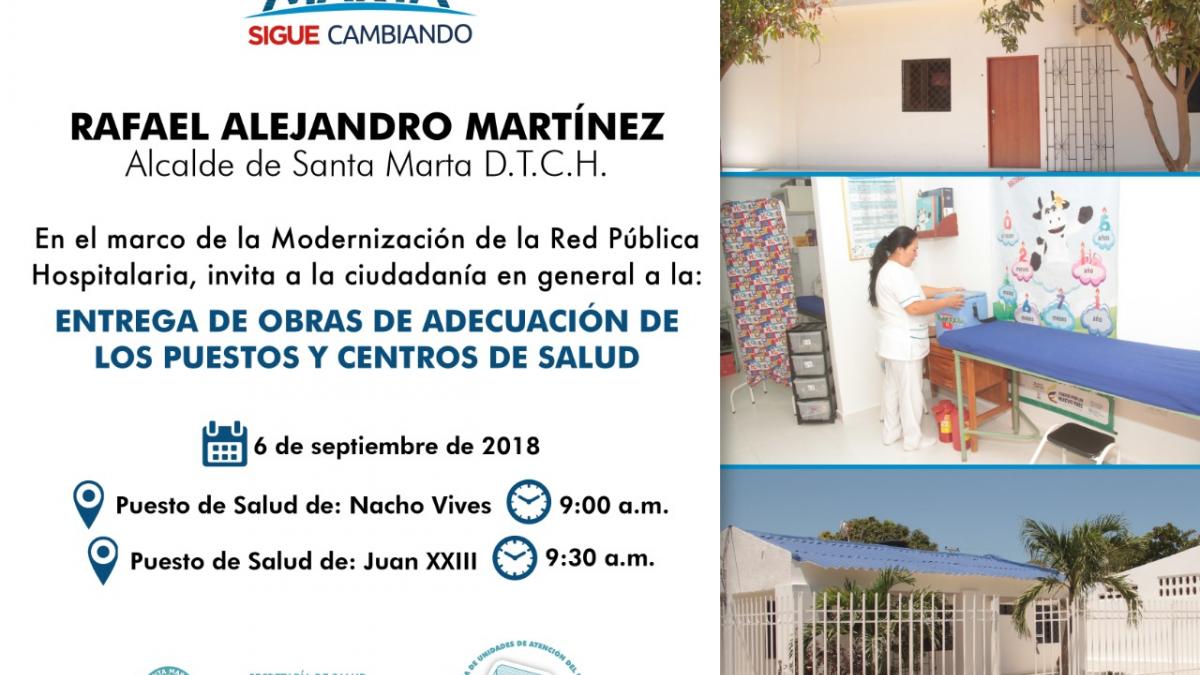 Distrito entrega obras de adecuación  de los puestos de salud de Nacho Vives y  Juan XXIII