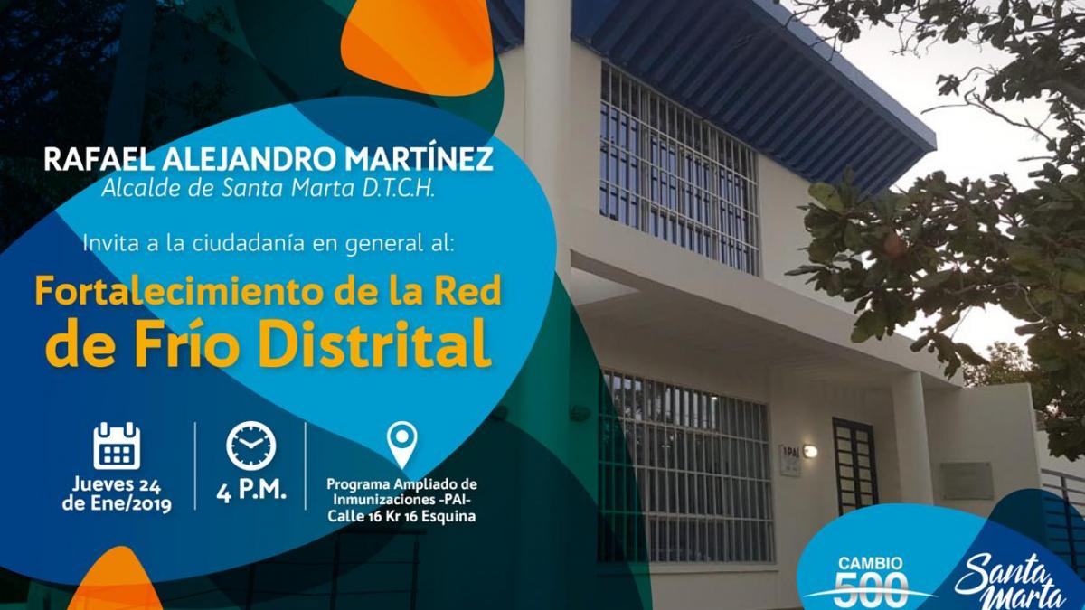 Alcalde entrega equipos para el fortalecimiento de la Red de Frio del Distrito