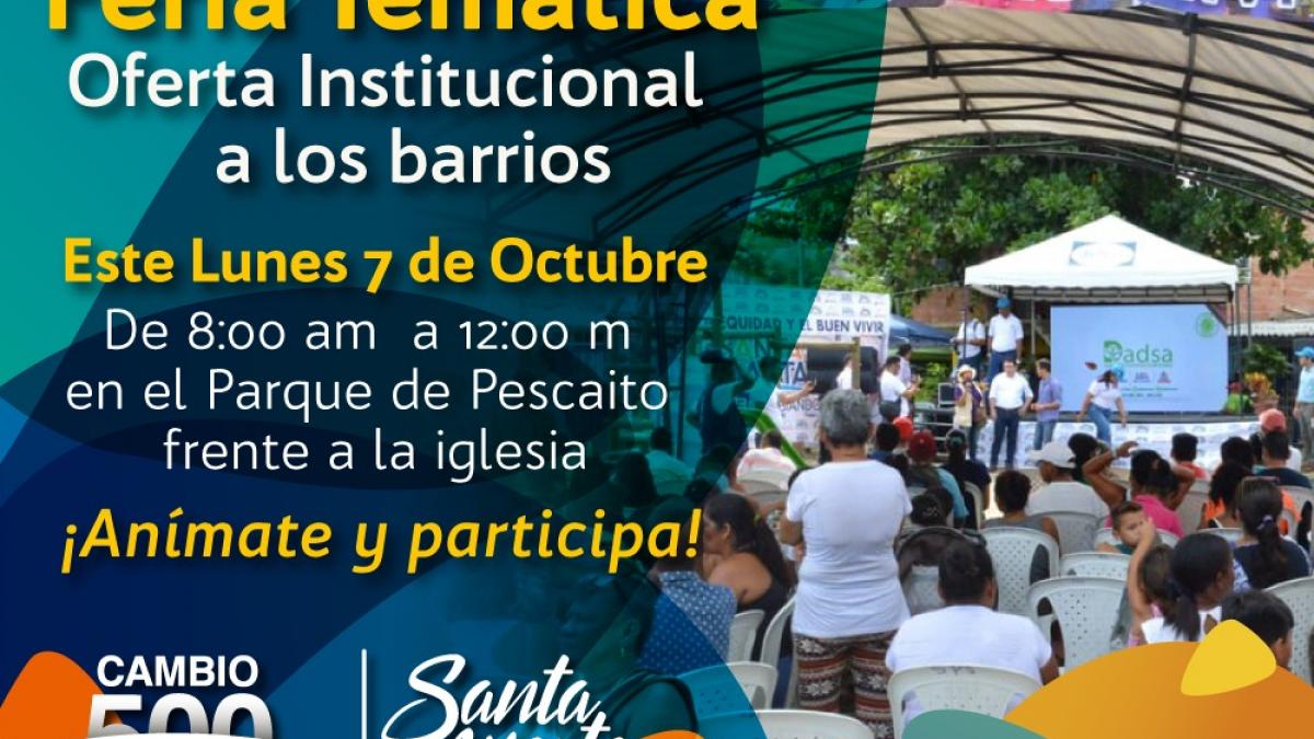 Alcaldía del Cambio llevará oferta institucional al barrio Pescaito