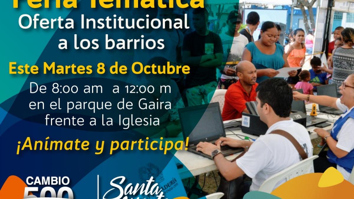 Feria temática llegará a Gaira con la oferta institucional del Distrito