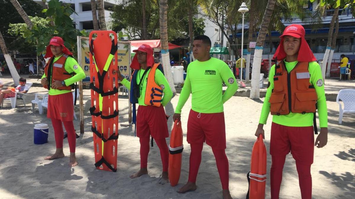 Después de dos años, el Rodadero y la bahía de Santa Marta, vuelven a tener salvavidas