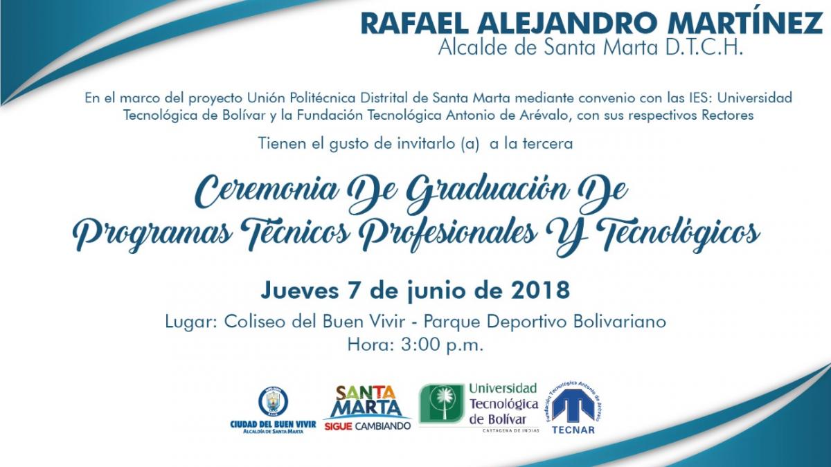 Alcalde Martínez invita a la graduación de la 3ra cohorte de la Unión Politécnica Distrital