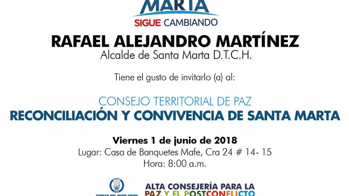 Invitación a la participar en el Consejo Territorial de Paz, Reconciliación  y Convivencia